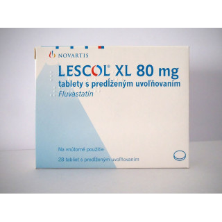 Лескол XL ретард 80мг  (Lescol XL) 28таб