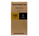 Темозоломид 100мг (Temozolomide) Тева 5таб